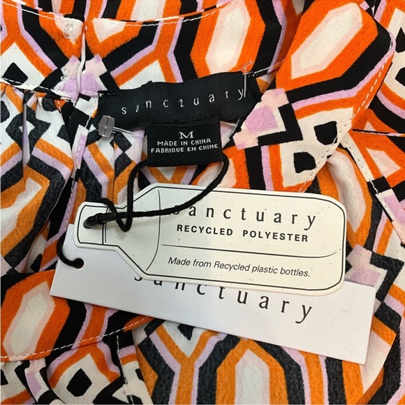 Sanctuary Dress Medium halter wrap tie orange - Picture 5 of 5